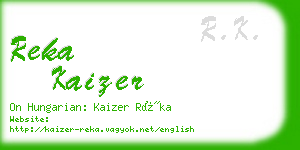 reka kaizer business card